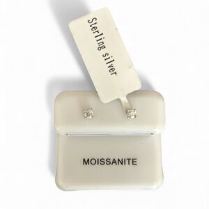 MOISSANITE Sterling Silver Stud Earrings